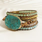 Wickelarmband mit Ozean-Steinen