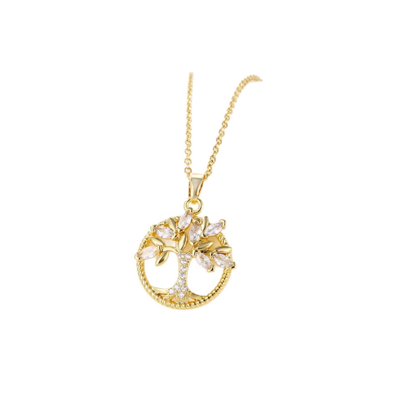 Baum des Lebens Kette mit Zirkonia