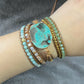 Wickelarmband mit Ozean-Steinen