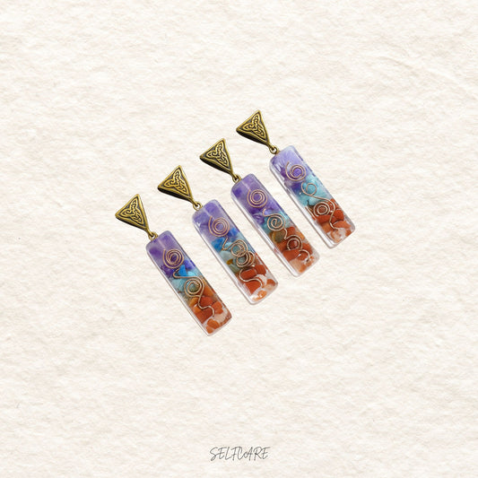 Crystal Semi-precious Stone Gravel Meditation Seven Chakra Pendant